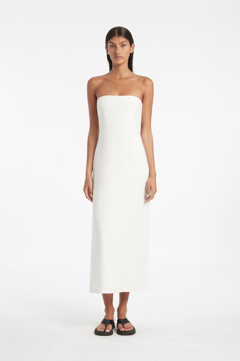 AVA STRAPLESS MIDI DRESS – SIR.